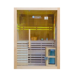 Sauna sucha z piecem MO-EA3 XL 3-osobowa 150x150x200cm 4,5kW